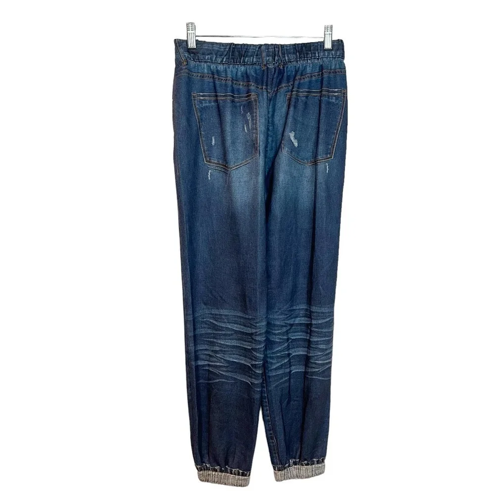 Wit & Wisdom High Waist French Terry Pants Blev-Blue Vintage Women's Size S NWT - Picture 3 of 12